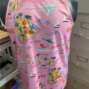 Preowned Men’s “Edgar + Ash” Hawaii Style Tank Top. Size XL MultiColor.